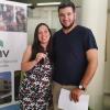 Francisco y Catherine recibiendo sus llaves en Paysandú.