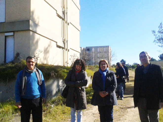 De izquierda a derecha: Jorge Queiroz (Gerente División Sucursales ANV), Silvia Pérez (Intendenta Interina Maldonado), A.S. Cristina Fynn (Presidenta ANV) y Arq. Ariel Beltrand (Gerente Área Programas Habitacionales ANV).