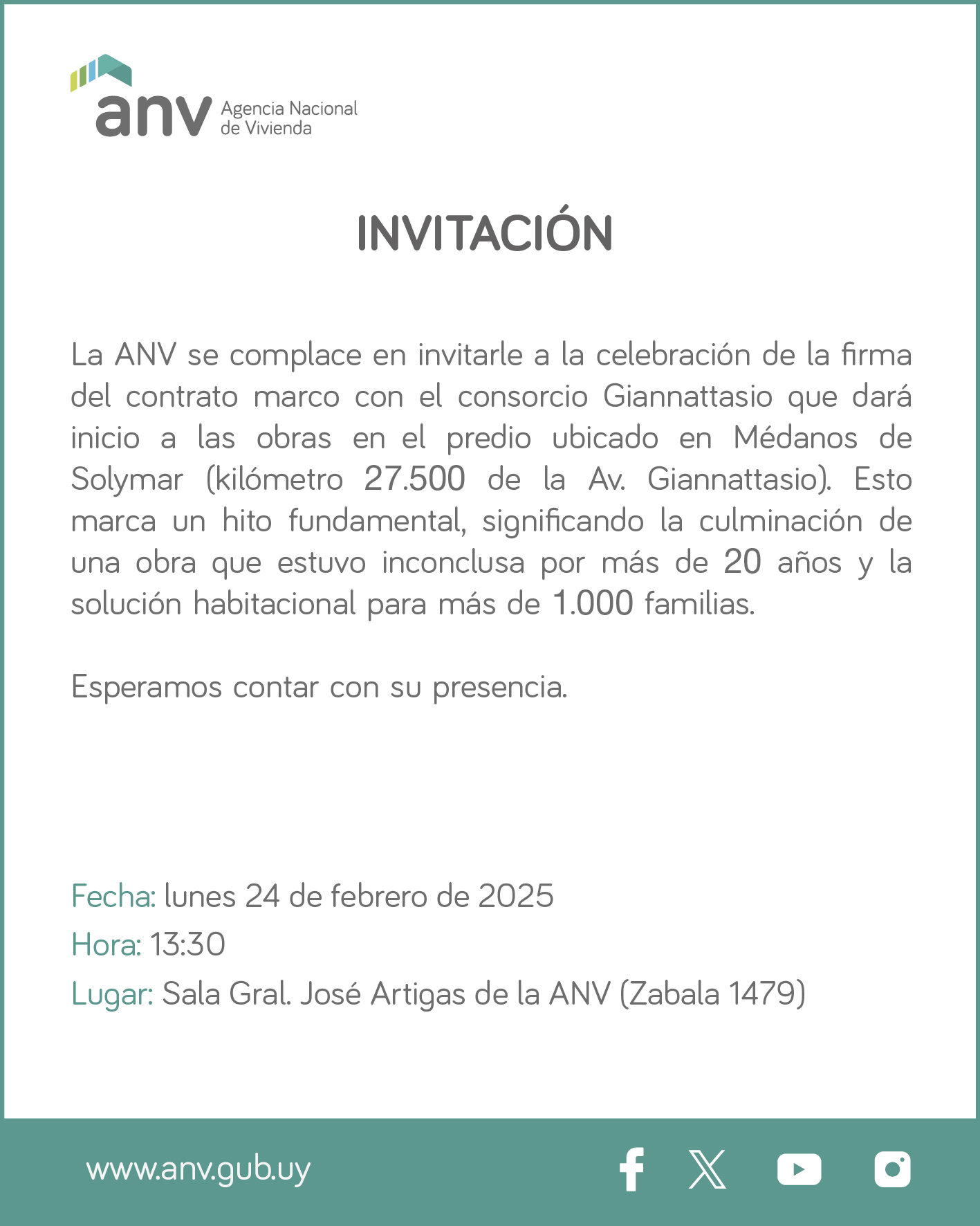 Invitación contrato marco Giannattasio