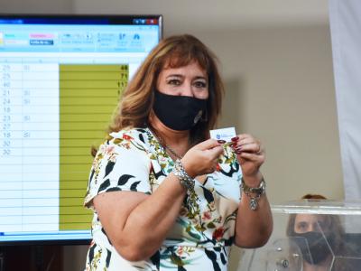 Ministra Irene Moreira en sorteo