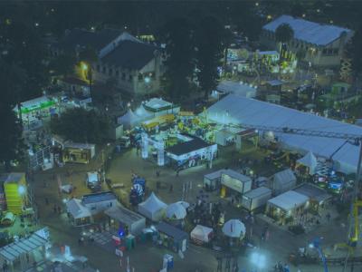 Foto aérea de la Feria de la Construcción