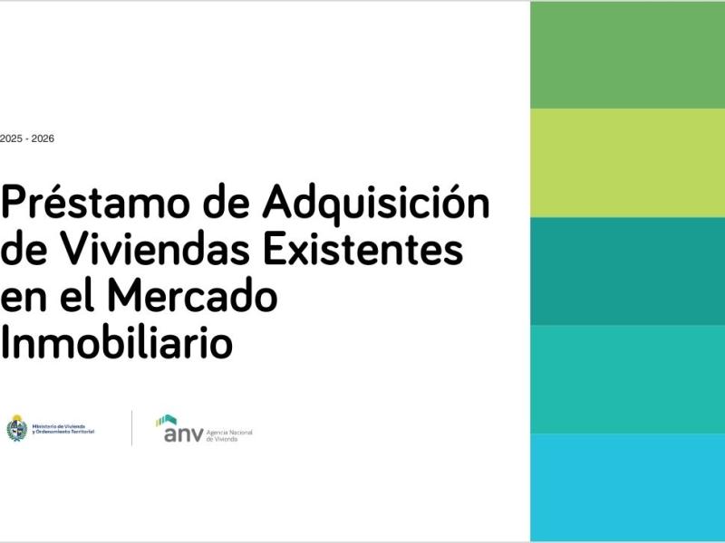PPT préstamo para vivienda existente en el mercado inmobiliario del del MVOT