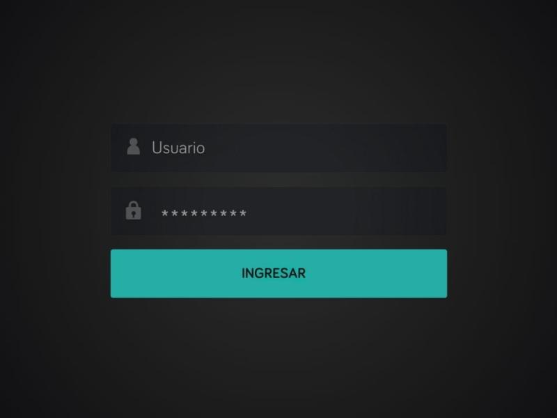 Imagen de pantalla mostrando campos para ingresar usuario y contraseña