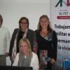 Graciela Pintos (Jefe de Departamento Planificación, Estructura y Organización ANV), A.S. Cristina Fynn (Vicepresidenta ANV), Marcela Brignoni (Coord. Regional MVOTMA), Mary Muniz (Gerenta de Sucursal Nueva Helvecia)