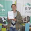Adjudicataria de una vivienda con sus llaves