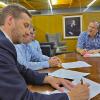 Autoridades de la ANV junto a intendente de Rivera