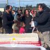Autoridades con las familias