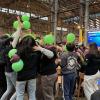 Cooperativa festejando adjudicación de préstamo